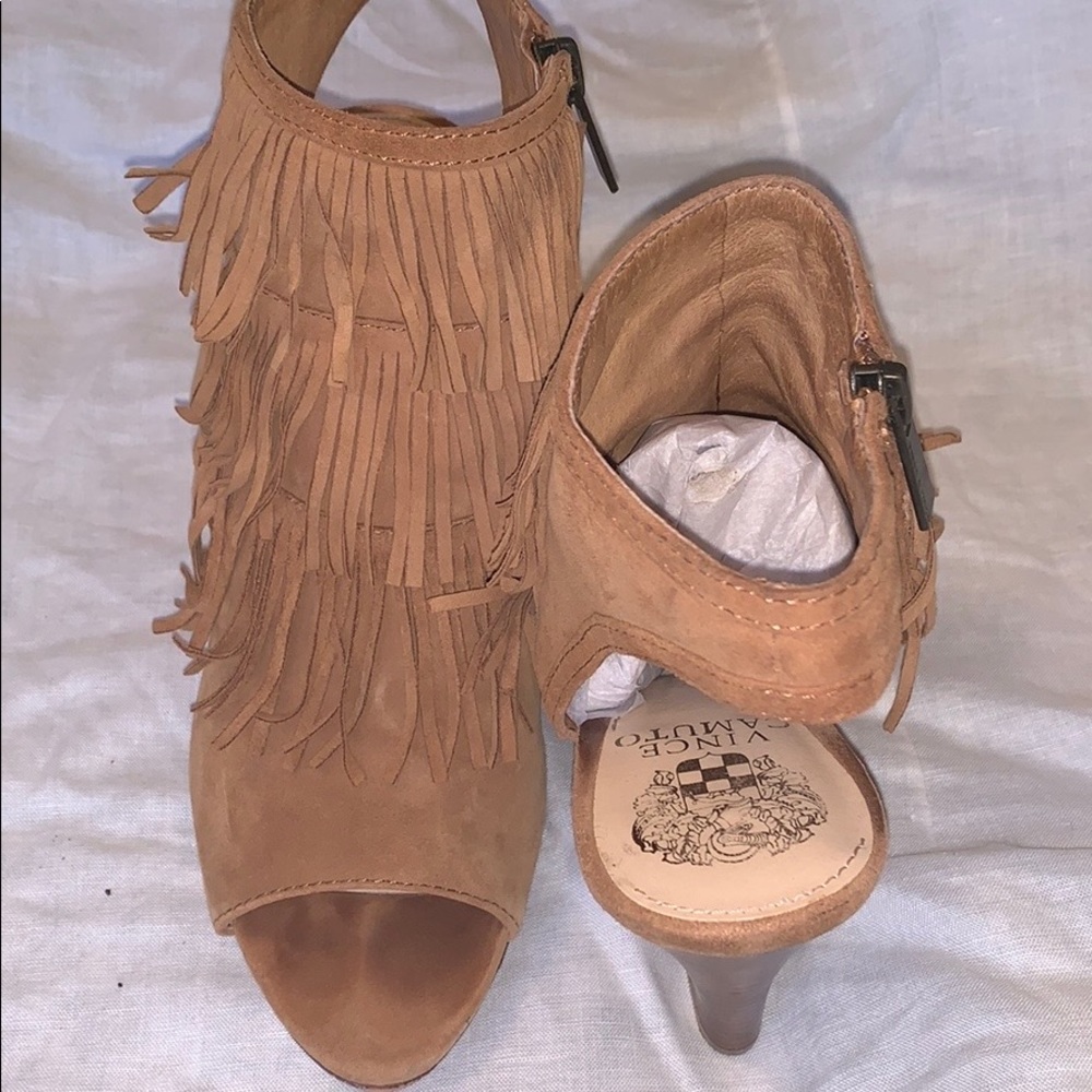 Brown heel sandals